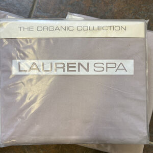 Ralph Lauren Spa Organic Lavender Sunset King Fitted Sheet New Vintage
